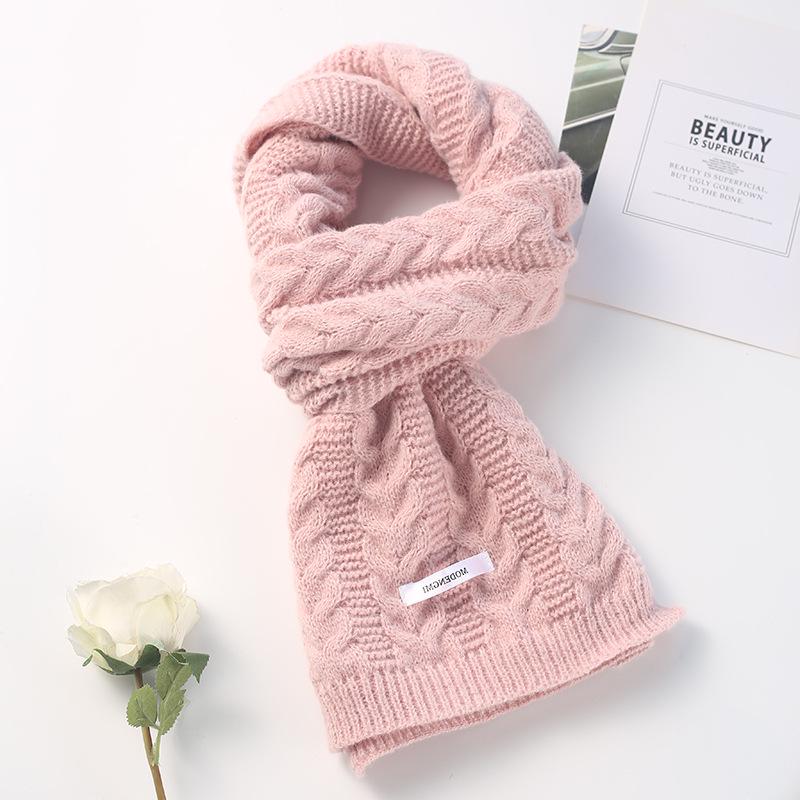 2025 Unisex Korean Style Soft Knitted Wool Neck Warmer for Students and Couples - Versatile for Autumn and Winter