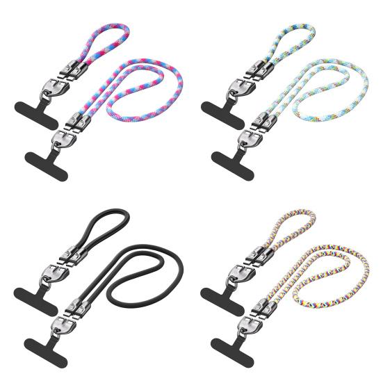 C to C 240W Charging Cable 2-in-1 Cell Phone Lanyard Wearable Bracelet Portable 5A Fast Charging USB-C Data Cable for Smartphones Tablets Laptops