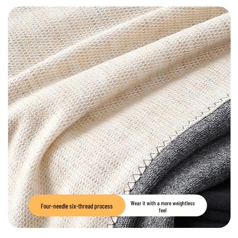 Men's Lightweight 100% Cotton Antibacterial Thermal Pants with Knee Protection