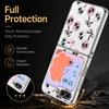 Punk Dark Aesthetic Skull Case For Samsung Z Flip 8 7 6 5 Luxury Plating Leather Skin Folding Phone Cover For Galaxy Z Flip8 Flip7 Flip6