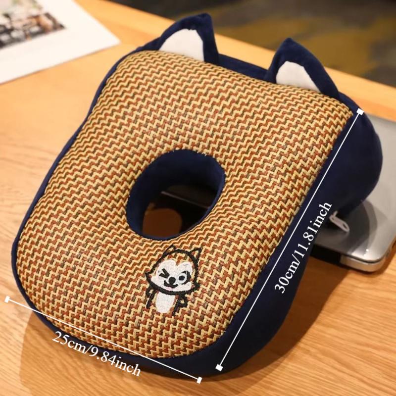 Hollow Breathable Office Plush Pillow Double-sided Cute Animal Neck Pillow  Dormitory