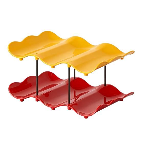 Wave Board Water Cup Holder, Vertical Storage Space Saving Design, Stable Assembled Wave Slot Easy Access Kitchen Organizer
