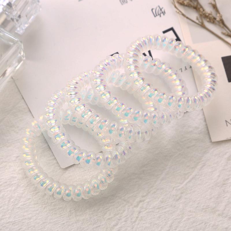 

Shiny Thickened Telephone Cord Hair Ties - Elastic Bands for Adults