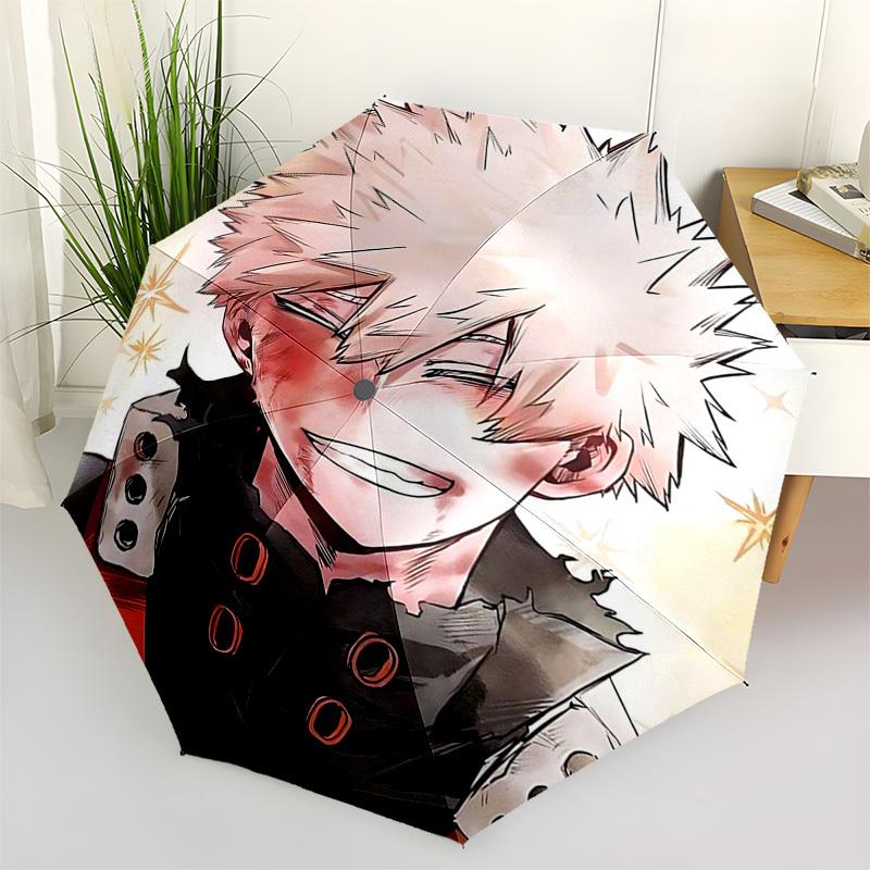 

1pc Jujutsu Kaisen Satoru Gojo Outdoor Umbrella - Automatic Opening/Closing, Portable Tri-Fold Design with 8-Rib Iron Frame - Perfect Gift for Fans, T