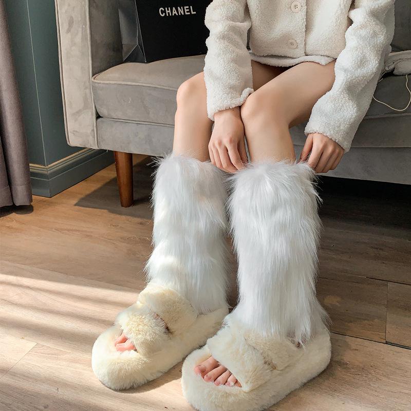 

Calf wool socks One size білий