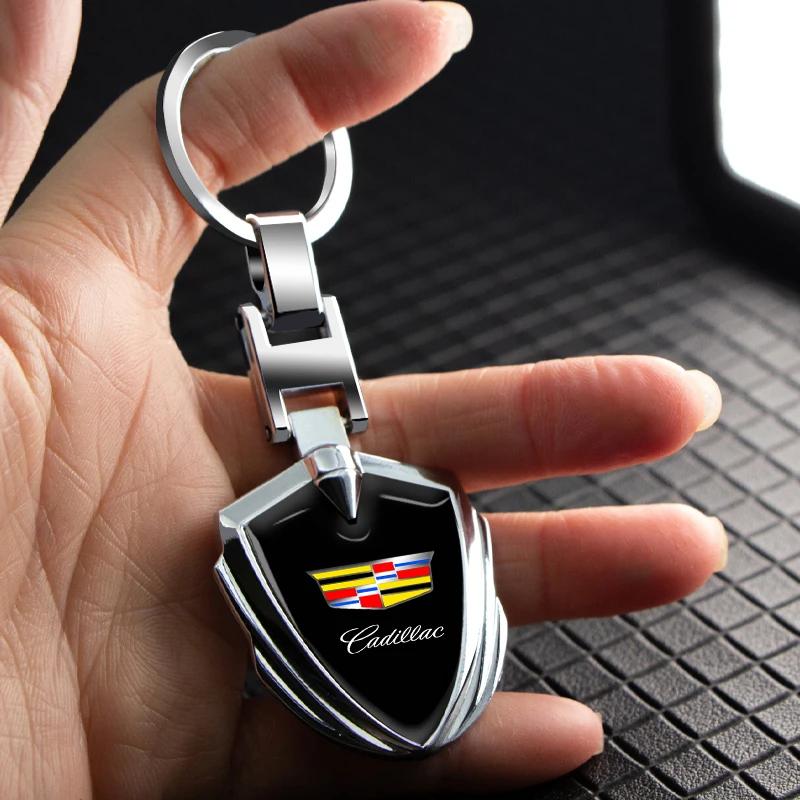 Auto Logo Styling 3D Metall Schlüsselanhänger Schildförmiger Schlüsselanhänger für Cadillac SRX Escalade CTS BLS ATS DTS XTS SLS XLR V Deville CT5