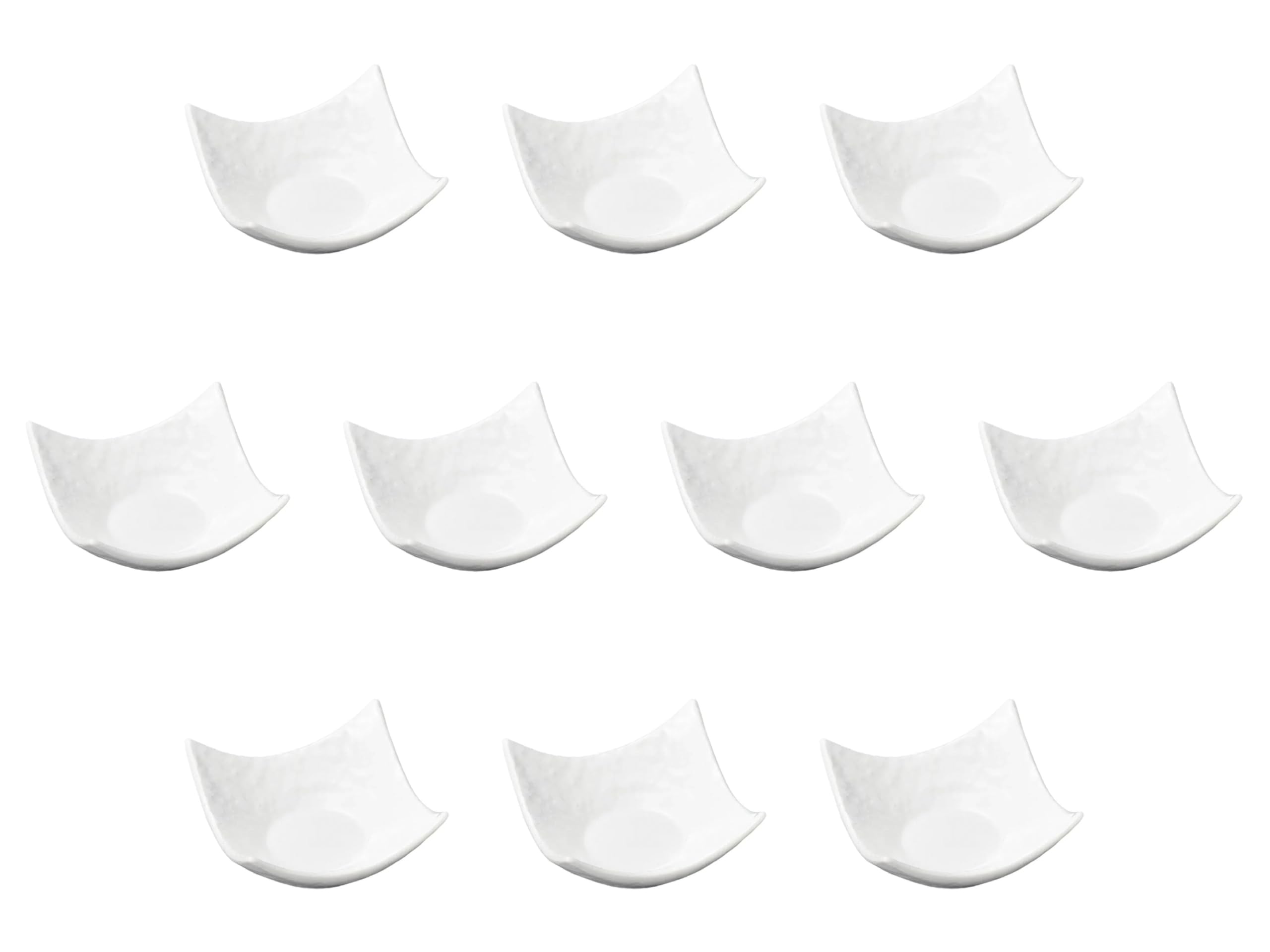 

Набор из 10 белых угловых деликатесов x x Деликатесы Усиленный фарфор Setomonohonpo [6,4 6,4 2,8 см] белый