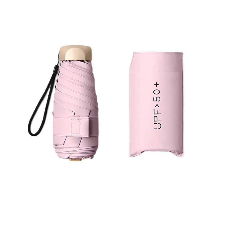 Kadın Portatif Kompakt Mini Şemsiye - UV Korumalı, Güneş ve Yağmur İçin Hazır