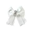 Rhinestone Crystal Ribbon Bow Brooch Polyester Vintage Fabric Bowknot Brooch Memorial Black Jewelry Necktie