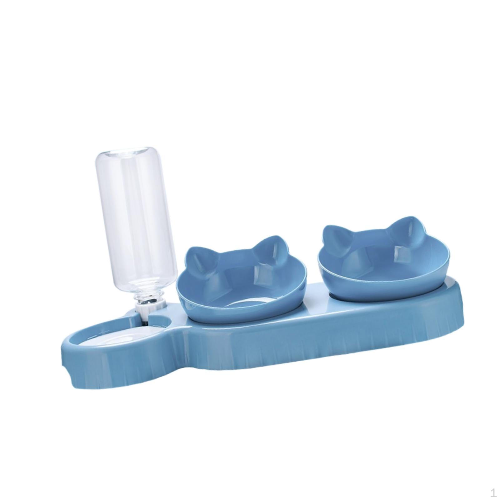 

Bowls, Raised Water Food Bowls Automatic Bottle Light Blue