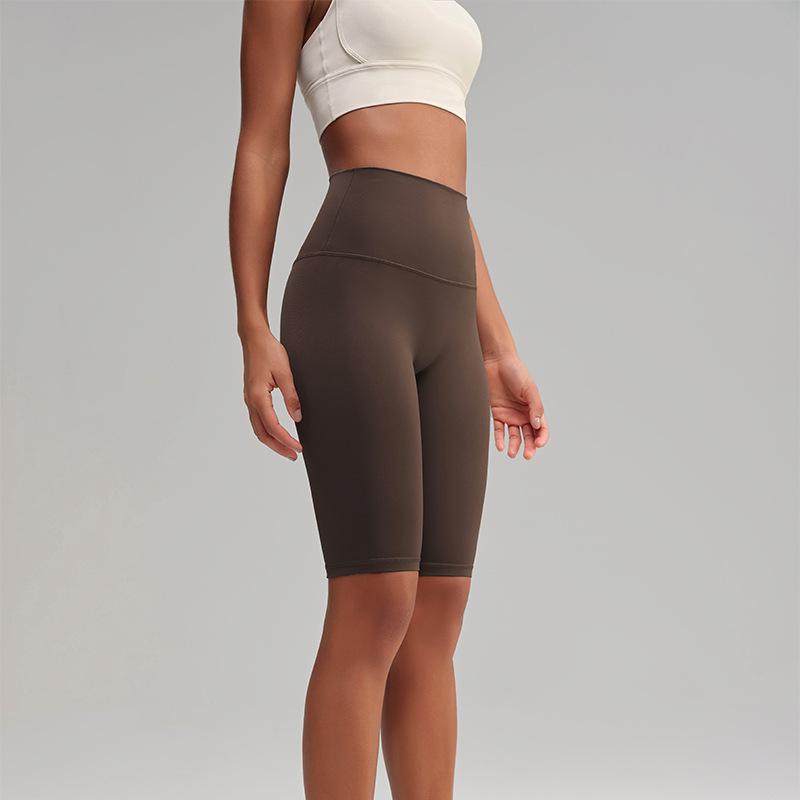 Damen Sommer Schnelltrocknende High-Waist Yoga Radshorts