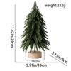 Mini Snowy Cedar Christmas Tree with Round Wood Base - Desktop Ornament