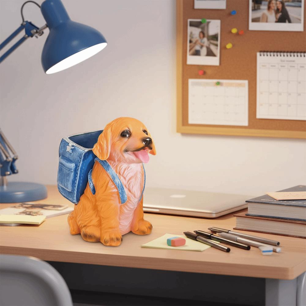 Cartoon Small Dog Pen Holder Multi Functional Makeup Brush Holder Home
