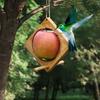 Parrot Toy Bird Fruit Fork Wooden Bird Feeder Fruit Basket Swing Stand