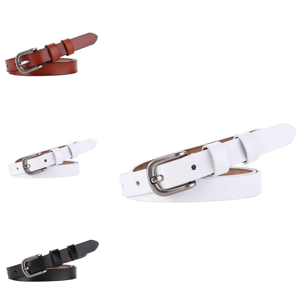 Ladies Genuine Leather Belt With Retro Pin Buckle For Office And Casual Fashion