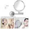 Wall Mounted Makeup Mirror Bathroom Stylish Electroplating Cosmetic Mirror Accessory
