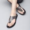 2024 Summer Men's Flip Flops Handmade Leather Slippers Fashion Men's Flip-flops Outdoor Breathable Comfortable Simple Sandals