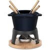 Enameled Cast Iron Fondue Set - LA FONDERIE 1890 - MONT D'ARBOIS - 1.2 L - 4 People - Blue
