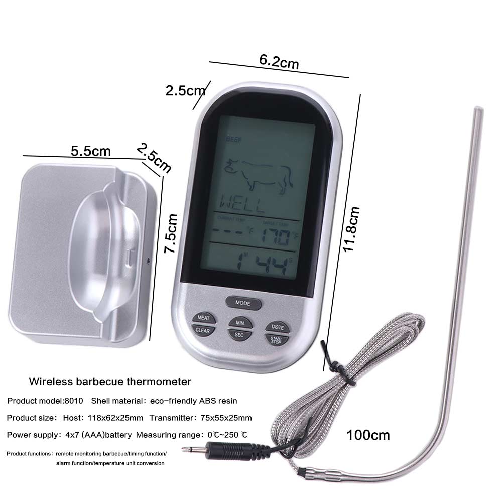 With Timer Alarm Wireless Digital Meat Thermometer Food Thermometer  Kitchen Tools