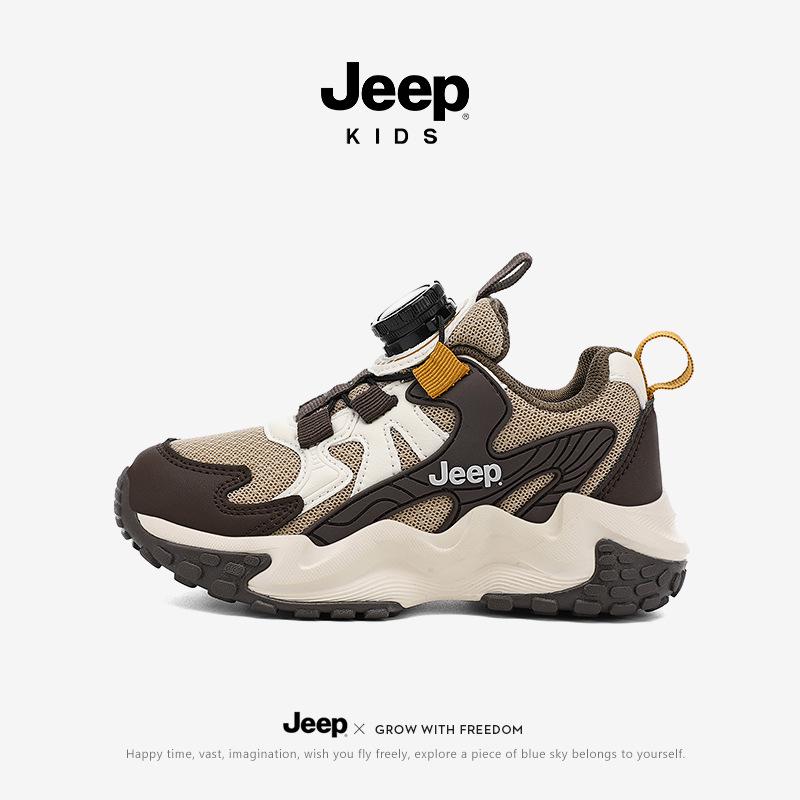 Легкие дышащие спортивные кроссовки Jeep для детей 2025 - Сетчатые кроссовки на кнопке для мальчиков и повседневные осенние кроссовки для девочек 32