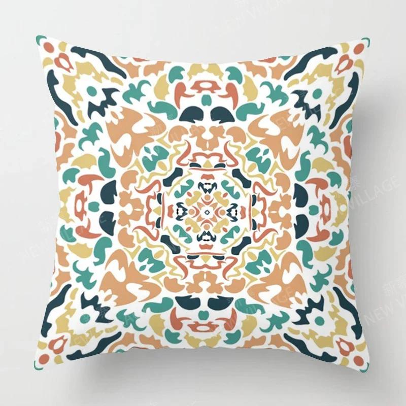 Fall Home Decor Autumn Living Room Throw Pillow Cover Sofa Boho Cushion Cover Mandala