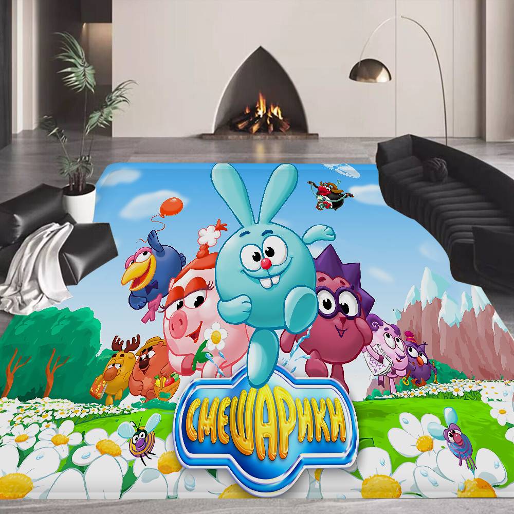 Cartoon K-KikoRiki Hallway Carpet Non-Slip Laundry Room Mat Laundry Decor Balcony Child Living Room Toilet Rug