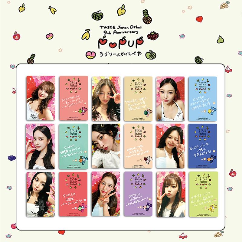 Twice Japan Debut 9th Anniversary POPUP Photocards Set Kpop Idol Collectible Lomo Cards Fruit Theme Member Photo Card Merchandise