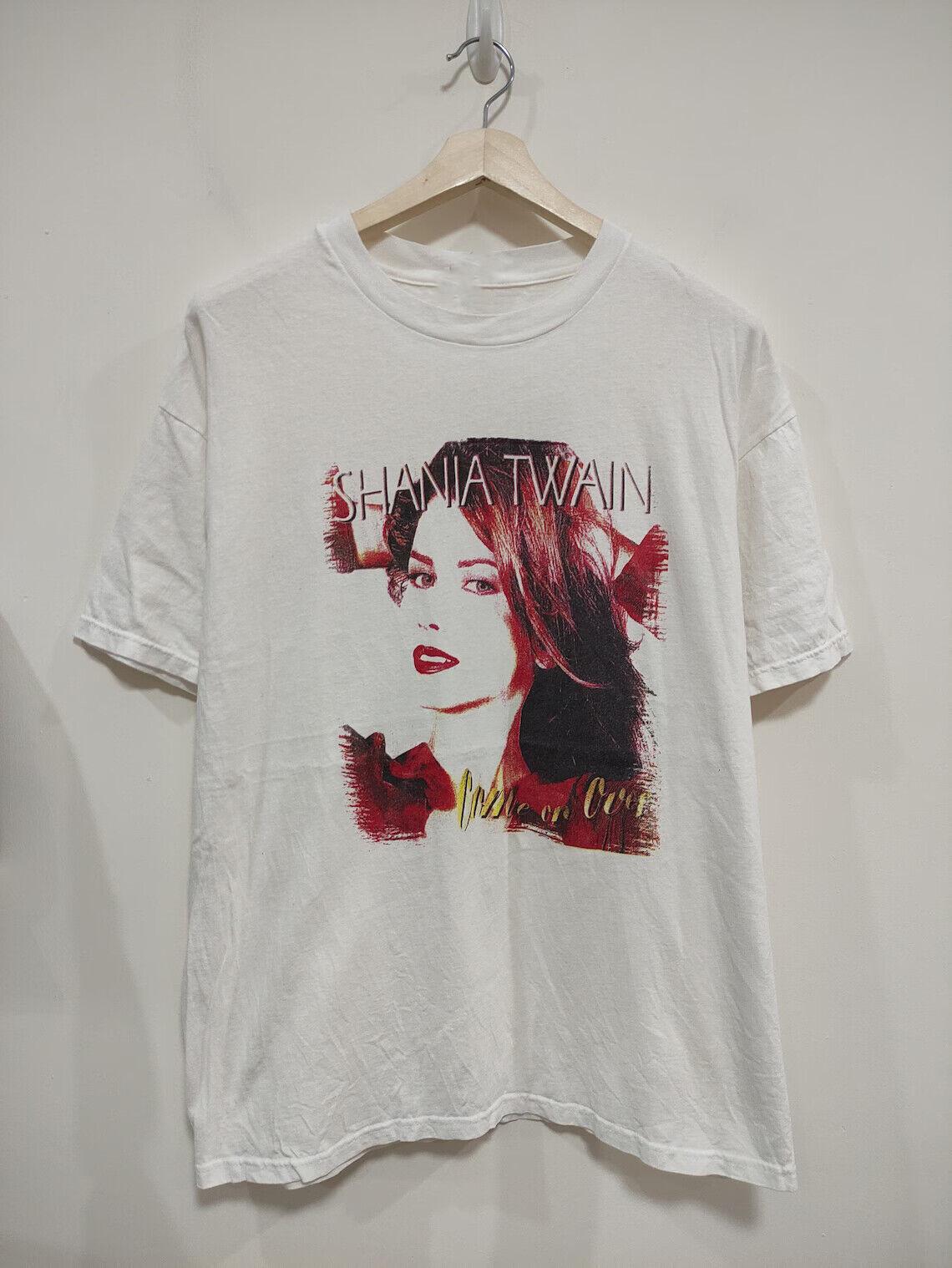 Vtg Shania Twain Come On Over Tour Cotton White All Size T Shirt For Men CM046 XXXL