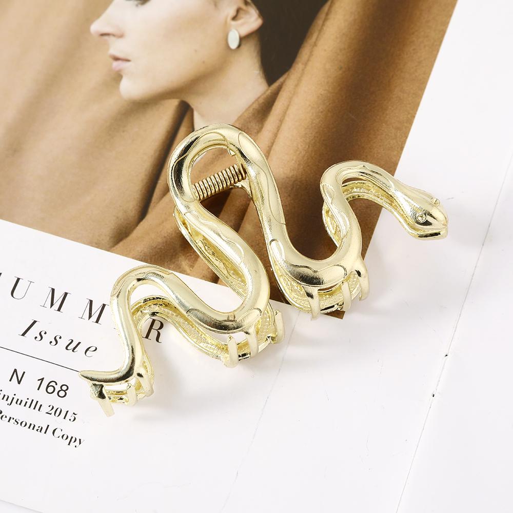 

Haimeikang Сплав Змея Волосы Краб Зажим для волос Женщины Серебристый Золотистый Заколки Зажимы для волос Для девочек Хвост Заколка Аксессуары для волос