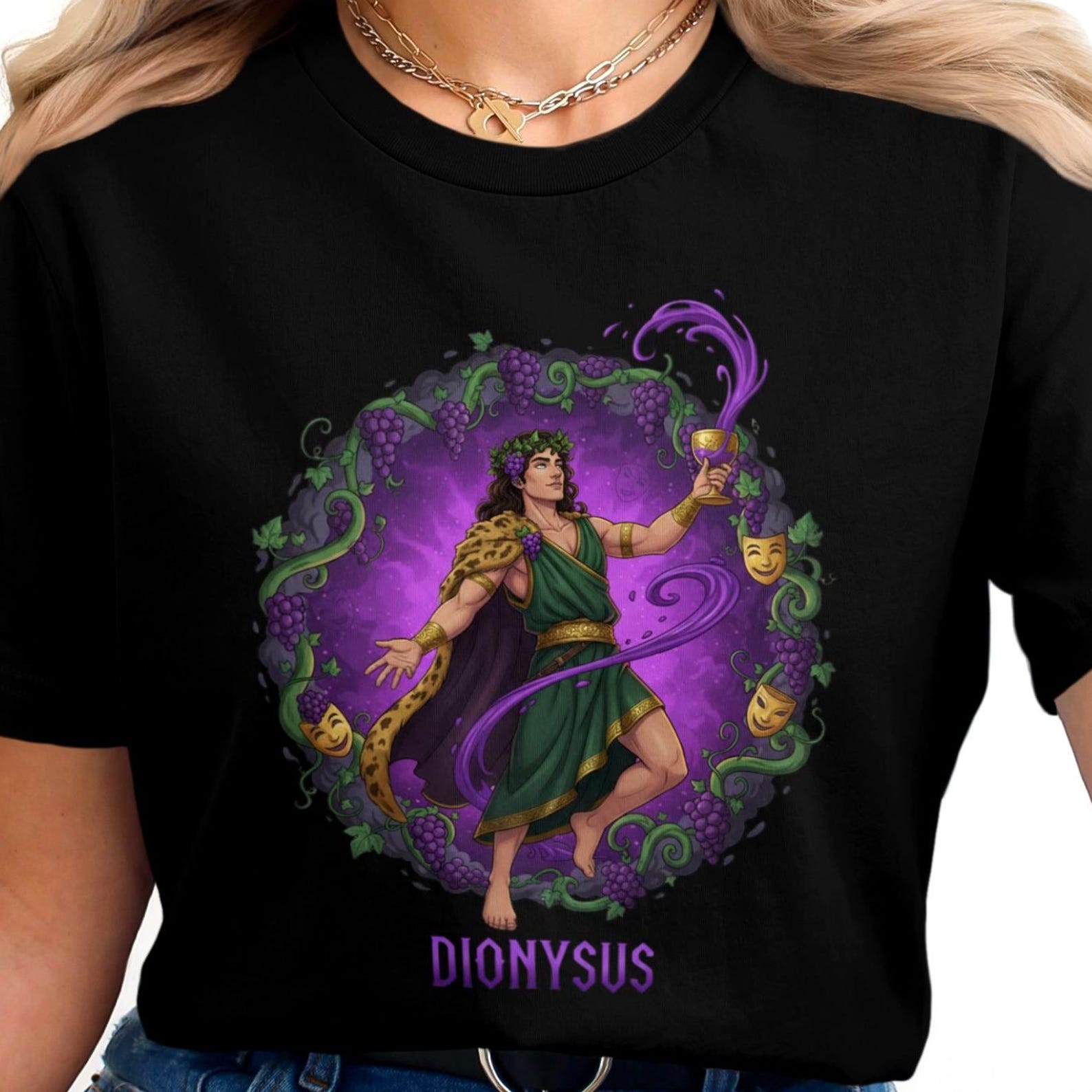 Dionysus T-Shirt | Greek Mythology | God of Wine T-Shirt XL
