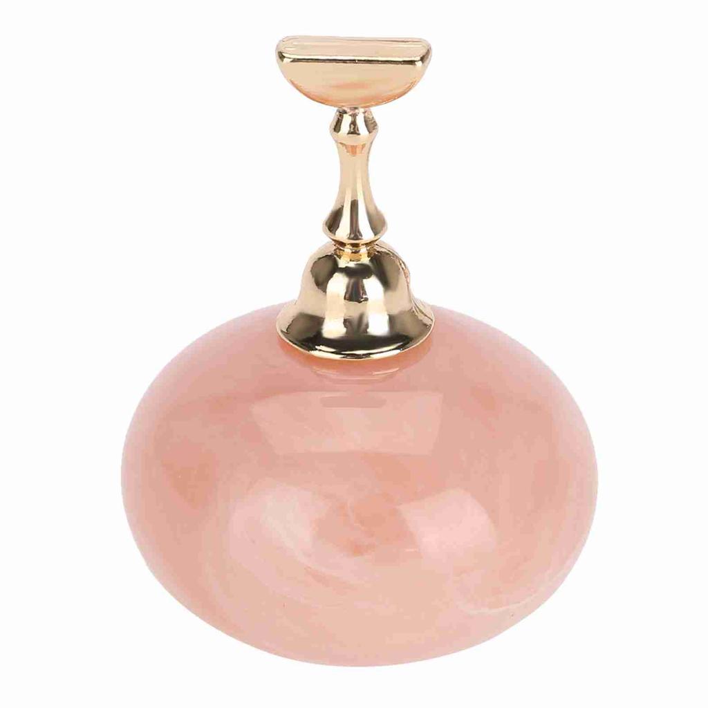 Manicure Display Practice Stand Shelf Nail Art Tip Holders Magnetic Golden Base Wooden Grain