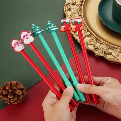 Penna Gel Creativa Babbo Natale - Set Calza di Natale, Albero e Regalo