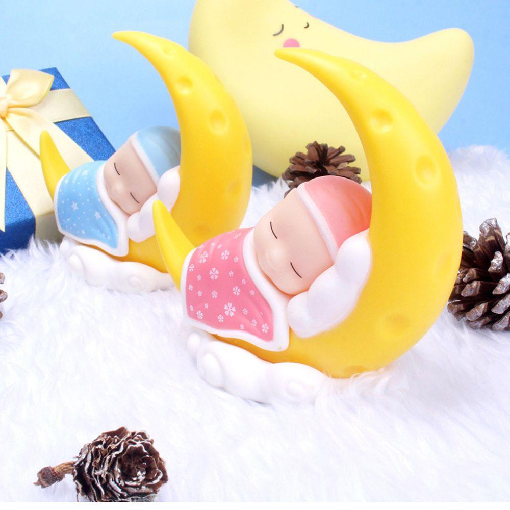Figurines Cartoon Action Figure Cake Decoration Car Dashboard Ornament Sleeping Baby Moon Doll