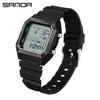 SANDA 6307 New Men's Digital Multifunctional Night Light Timer Calendar Outdoor Sports Waterproof Student Electronic Watch Reloj