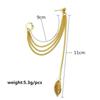 Fashion Personality Metal Ear Clip Single Leaf Tassel Earrings Cuff Women Girls Caught In Ear Ear Cuffs Fashion Jewelry Earring