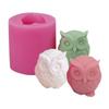 Stampo Candela Civetta 3D Stampo in Silicone per Realizzazione Candele Fai da Te Stampo in Resina Fatto a Mano per Gesso Cera Stampo.