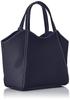 Kitamura Handbag with Shoulder Bag and Pass Dark Blue with White Navy 10901 Z-0556 Case, Stitching, Blue,
