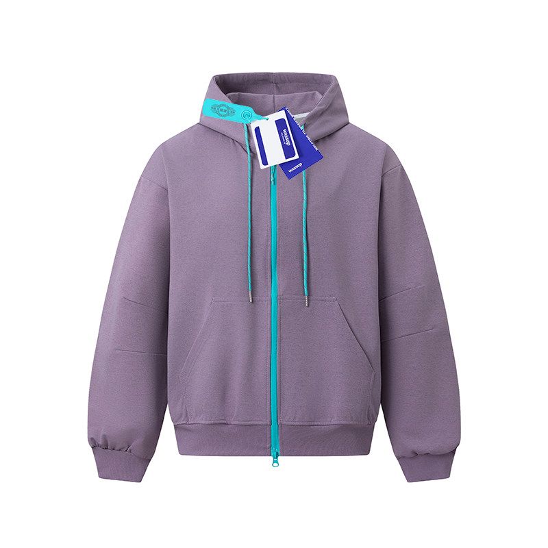 Wassup Trendy Basic Solid Color Cardigan Sweatshirt for Women, Hooded, Loose Fit, Trendy and Versatile, Couple Style Jacket for Autumn and Winter