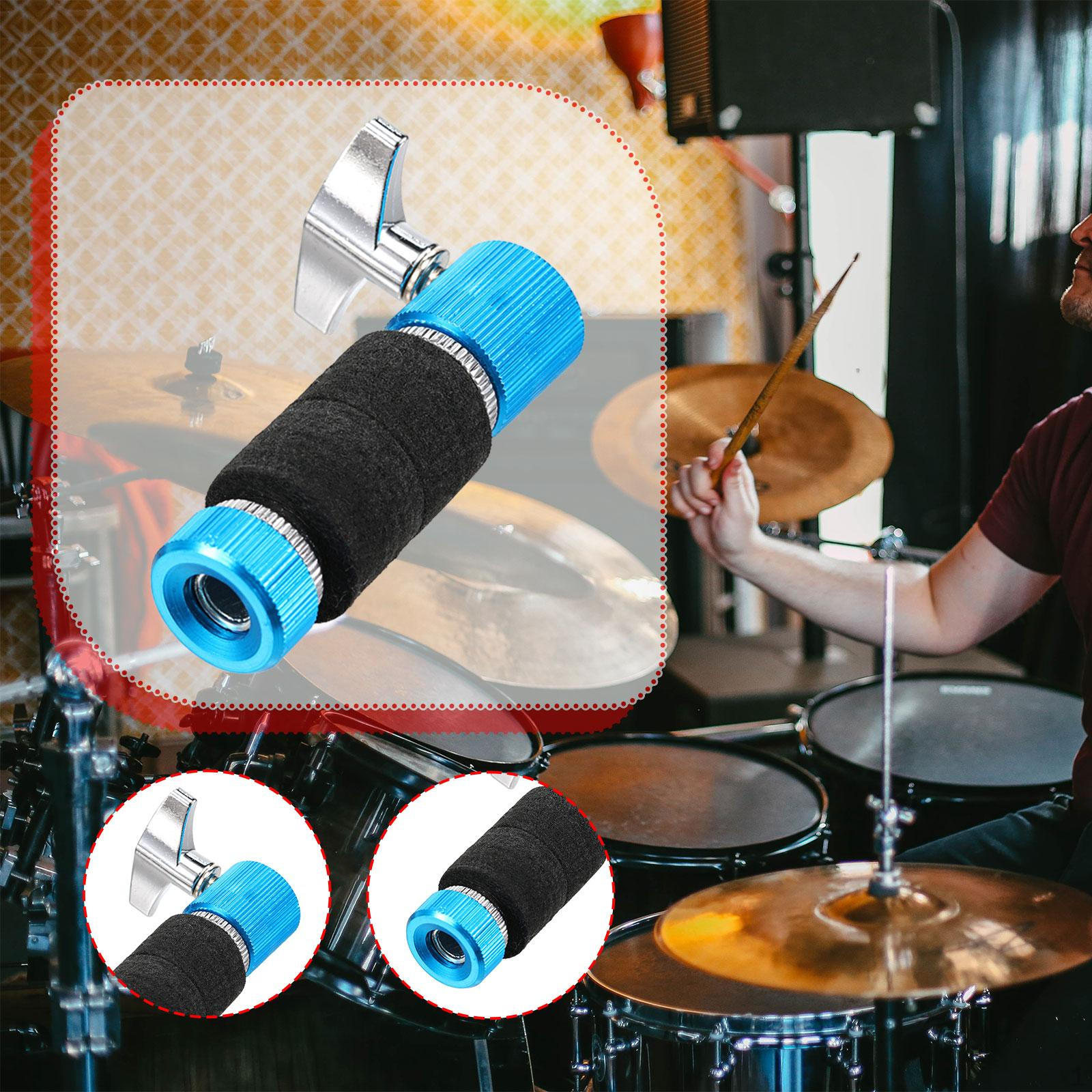 

Аксессуары для сцепления Hi Hat Портативный металлический компактный надежный производительный джазовый барабан перкуссия синий