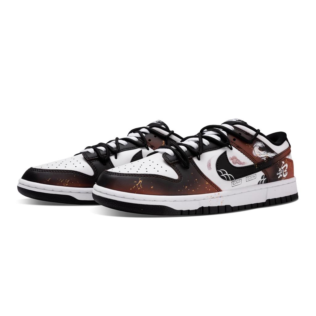 Nike Dunk Serpent Lucky Abrasion Resistant Lightweight Low top Skateboard Shoes Unisex Black Red DD1391-100(Team244-)