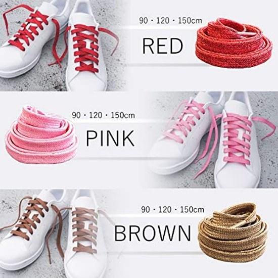 Aktika shoelaces metallic glitter approximately 10mm wide made Japan dance sneakers crystal