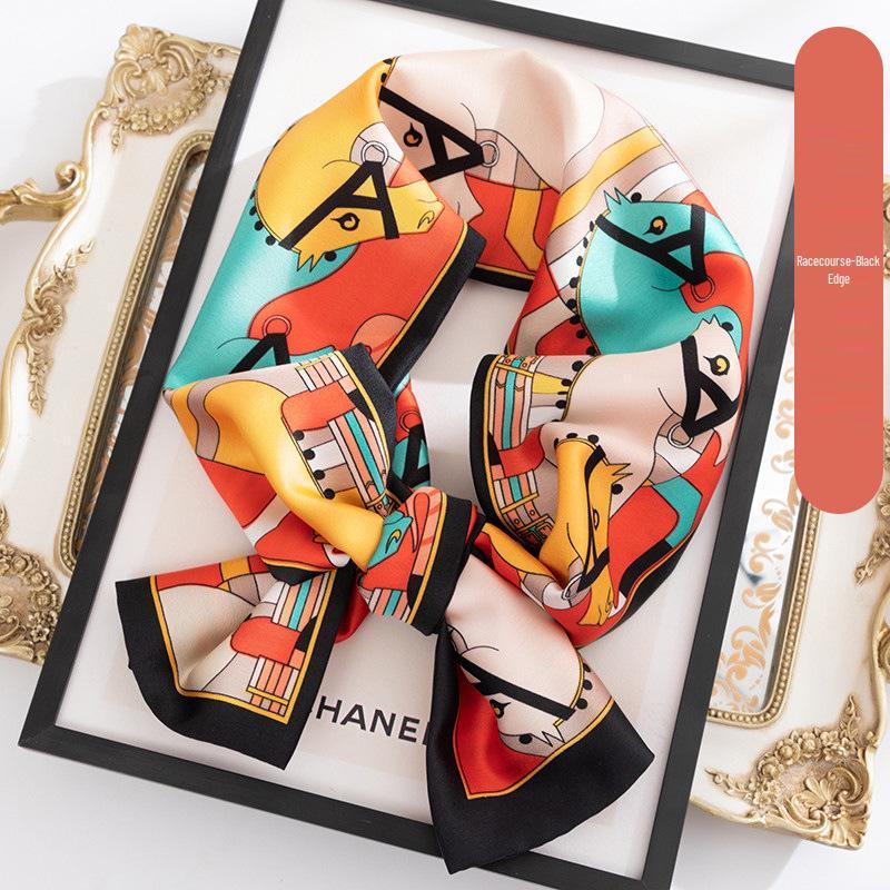 Korean Style Versatile Long Silk Ribbon Scarf
