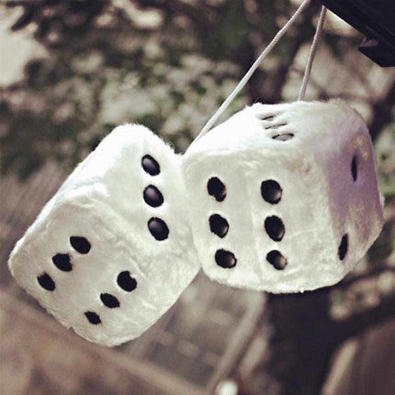 Car Pendant Car Rearview Mirror Ornaments Creative Dice Shape Home Decoration Car Interior Accessories Decoration