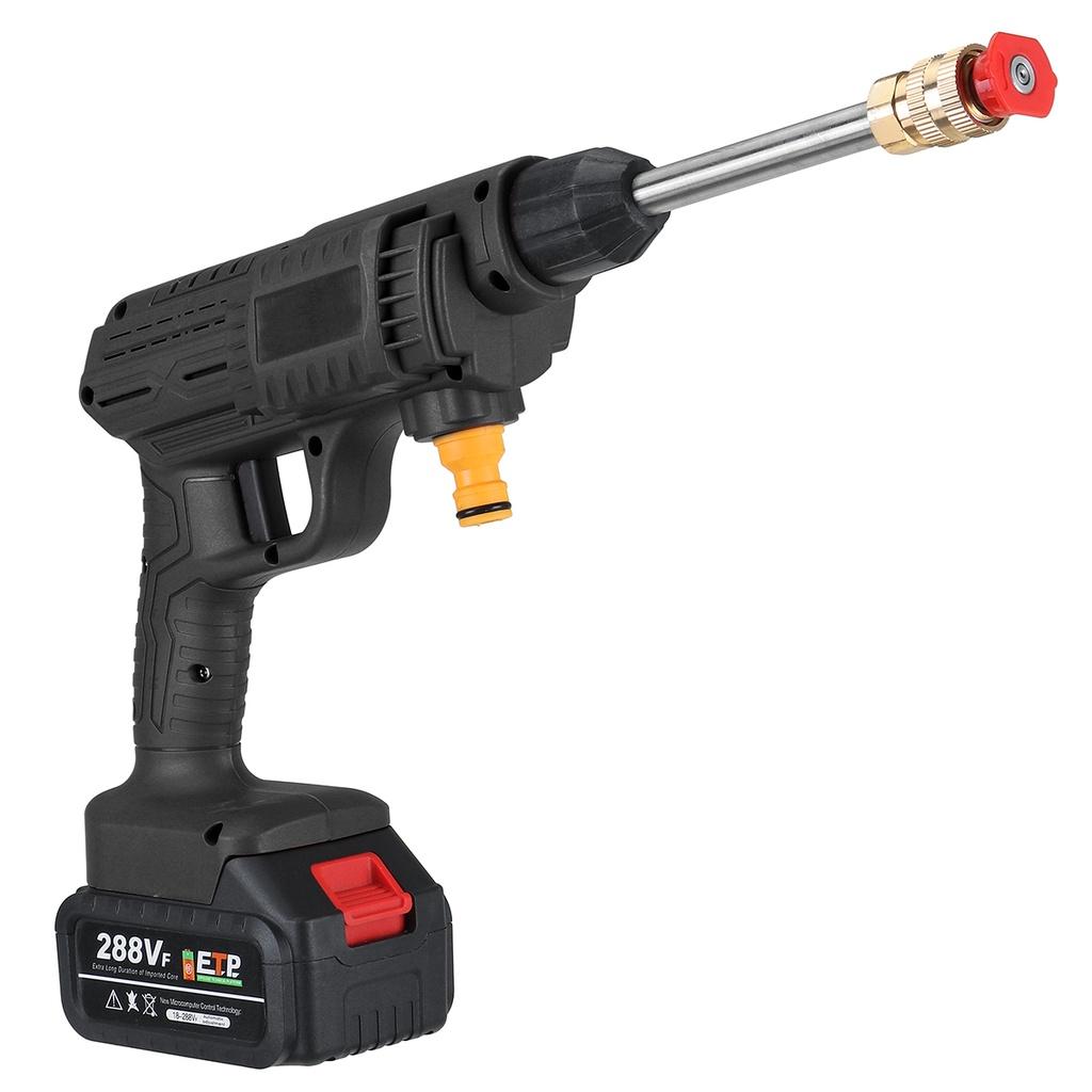 90Bar 2000W Cordless High Pressure Car Washer Rechargeable Car Wash Gun Electric Water Gun Foam Machine for 18V Battery