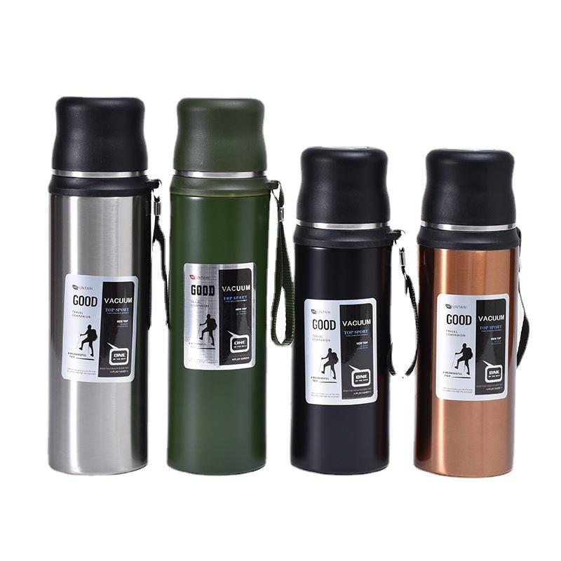 The new stainless steel portable large-capacity full-class bullet thermos cup with a double lid can be shipped in stock.