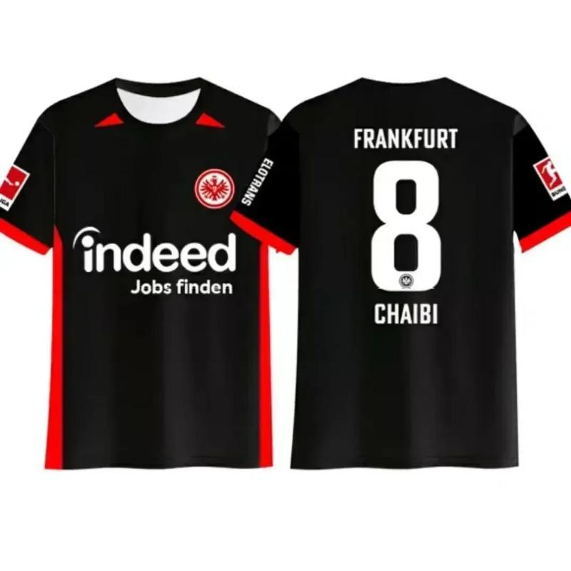Tricou Bărbați 3D Frankfurt cu Imprimeu Echipă de Fotbal Casual Decolteu Rotund Mânecă Scurtă Număr Jucător de Fotbal Unisex Topuri Sport Streetwear