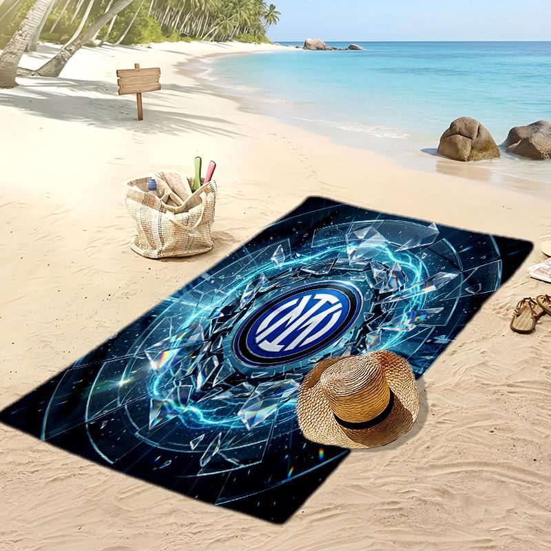 Asciugamano da Spiaggia Stampato Borussia Dortmund Asciugamano Morbido ad Asciugatura Rapida Coperta da Spiaggia Rettangolare Grande Portatile per Viaggio Piscina
