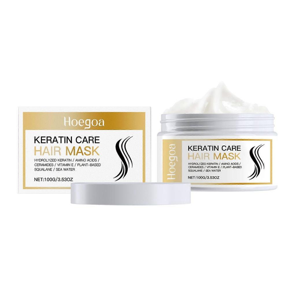 Hoegoa Keratin Hair Care Mask Repair Hair Tail Fork Dry And Dry Manic Soft Glossy Keratin Hair Care Mask