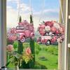 2pcs Flower Theme 2D/Flat DIY Special Shape Hanging Diamond Art Kits Diamond Painting Set Rhinestone Diamond Art Window Pendants