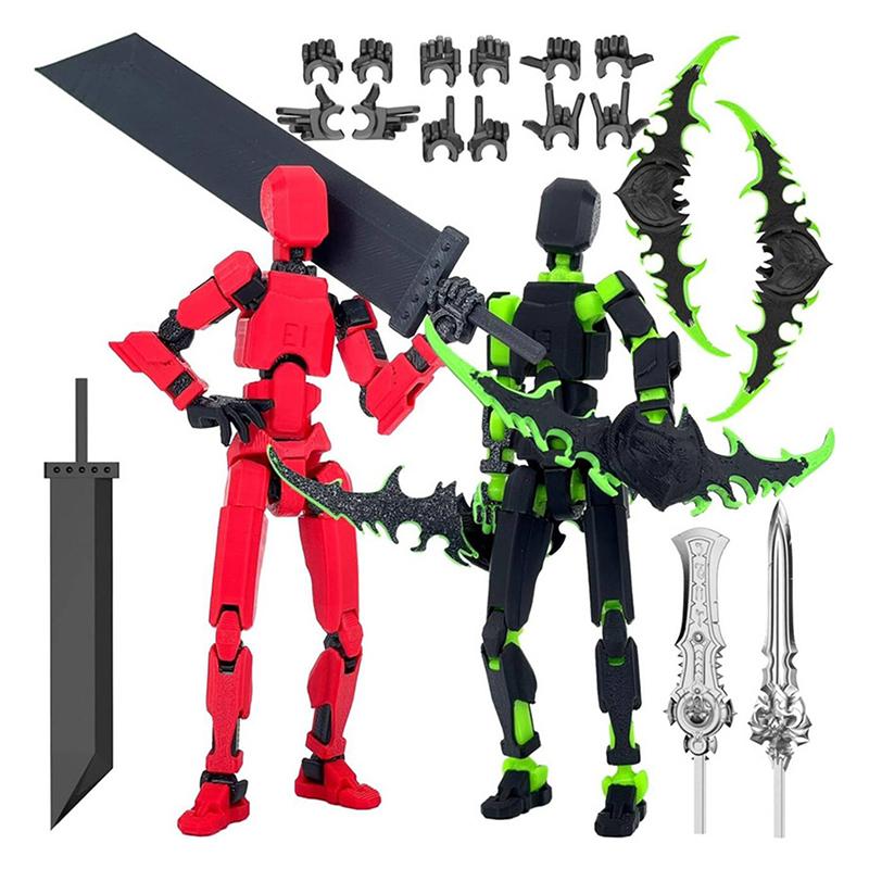 1 Set DIY Dekompressionswerkzeug Lucky 13 Figur Roboter Spielzeug Gelenk Beweglich 3D-Druck Generation Dummy Titan13 Puppe Actionfigur